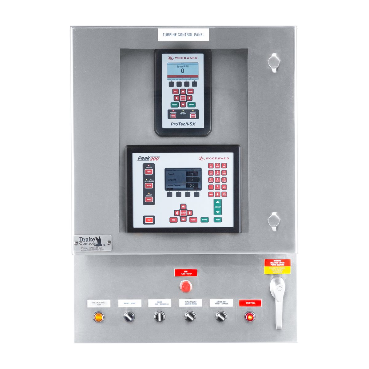 Drake-built Peak 200 turbine control panel